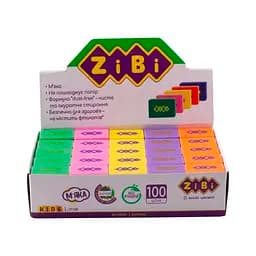 Ластик прямокутний Color, 26x18x8 мм, 100 шт., ZB.5420