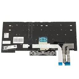 Клавіатура для ноутбука LENOVO (ThinkPad: T490s, T495s) rus, black, без фрейма, підсвічування клавіш