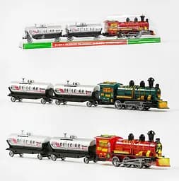 Поезд 538-2Y, инерция, 2 вагона, локомотив, в слюде (6965287110245) МИКС