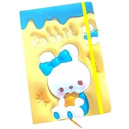 Блокнот на гумці Malevaro Bunny дизайн 4 А5 13.6×20.8 см тверда обкладинка 80 аркушів (762374ML-4)