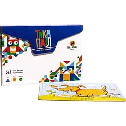 Пазлы для детей Така Мака Пазл 3 в 1 Песик синие 28 элементов (220001-UA)