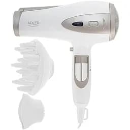 Фен Adler AD 2248 white champagne 2200Вт/ 2 швидкості/ хол.обдув/ темп.режимів-3/ іонізація/ дифузор - мініатюра 5