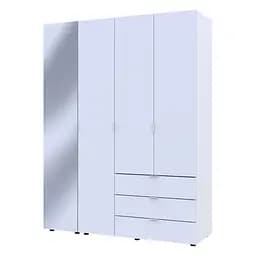 Шкаф для одежды Doros Гелар Белый 3ДСП/Зеркало 155х49.5х203.4 (42002157)