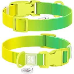 Нашийник для собак Waudog Nylon Recycled c QR паспортом градієнт розмір XL 2.5х37-58 см салатний - мініатюра 2