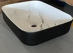 Умивальник накладний Mixxus Premium Diverse-0110 marble-Black 500x390x130 мм MP6517, Мармур - мініатюра 2