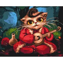Картина за номерами на підрамнику Brushme Кіт Мамай Маріанна Пащук