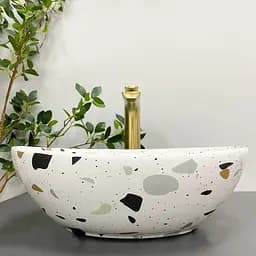 Умивальник VBI Parma terazzo glossy накладний VBI-011011, Цветной - мініатюра 5