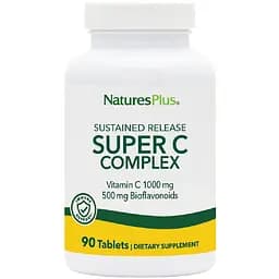 Супер комплекс вітаміну С уповільненого вивільнення Natures Plus Super C Complex 500 мг 90 таблеток