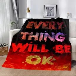 Плед 3D мотиваційний Every Thing Will Be Ok №2 2744_B 12828 135х160 см