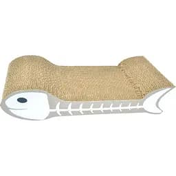 Когтеточка-игрушка для кошек Agility из гофрокартона в виде скелета рыбы 41х22х8 см 