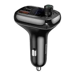 АЗП FM модулятор Baseus S-13 36W (2USB-A/1C) (CCMT000101) Черный