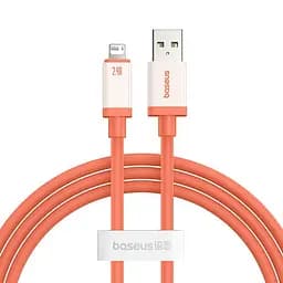 Кабель USB to Lightning для iPhone iPad Baseus Data Cable (1m, 2.4A, 480 Mbps). Orange (P10368803731-00)