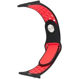 Ремінець Apple Watch Nike Sport 42/44/45/46/49 мм Чорний+Червоний (18) S