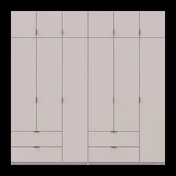 Розпашна Шафа для одягу Doros Лукас Кашемір 3+3 ДСП 240х50х240 (42005108) - мініатюра 4