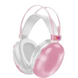 Бездротові накладні навушники Disco Pulse PG580 RGB Bluetooth 5.3 з мікрофоном 18 годин роботи рожевий
