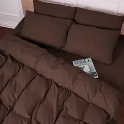 Комплект постільної білизни MirSon Фланель 003 Brown 200х220 см коричневий (2200009648748) - мініатюра 5