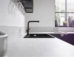 Змішувач Hansgrohe Talis M54 270 1jet кухонний з витяжним виливом Matt Black 72808670 Чорний матовий - мініатюра 2
