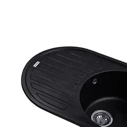Кухонна мийка гранітна Kroner KRP Komposit SCH-7750 CV027417, Чорний - мініатюра 4