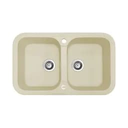 Кухонная мойка Adamant TWINS ivory 765x470x190 мм, 2 полноразмерные чаши 76,5 см