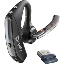 Гарнітура Poly комп'ютерна моно In-ear Voyager 5200 з адаптером BT700 USB-A Bluetooth всеспрямований Acoustic fence чорний (7K2F3AA) - мініатюра 8