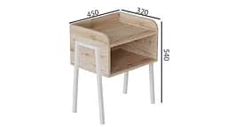 Тумба модульна Ferrum-decor Джузі 540x450x320 метал Білий ДСП Дуб Сан-Марино 16 мм (FRD-102976) - мініатюра 4