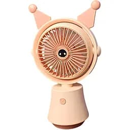 Дитячий настільний USB-вентилятор на акумуляторі Kuromi рожевий (FQ1525)