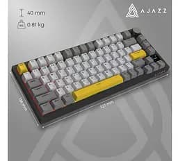 Клавиатура игровая механическая беспроводная Ajazz AK-820B PRO Black RGB Flying Fish Switch Hot-Swap 2.4G/Bluetooth/USB - мініатюра 15