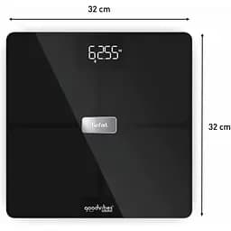 Ваги Tefal підлогові Body Fat Goodvibes Health 180 кг 1х Li-ion скло чорні (BM9670S1) - мініатюра 3