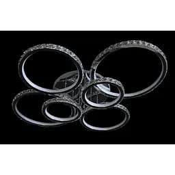 Кришталева стельова світлодіодна LED люстра з підсвічуванням Linisoln 9365/6 CHROME - мініатюра 2