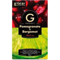 Чай чорний G`tea! Gourmet гранат і бергамот, 35 г (20 шт. по 1,75 г) (842105)