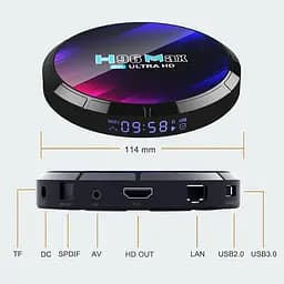 Смарт ТВ приставка H96 Max RK3528 4/64 Гб Smart TV Box Android 13 - мініатюра 5
