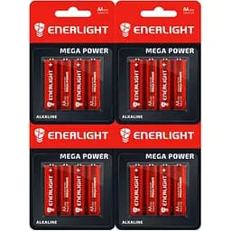 Набор батарейки Enerlight Mega Power AA, 16 шт. (4 уп. по 4 шт.)