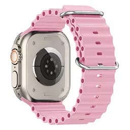 Силіконовий ремінець на смарт-годинник для Apple Watch 42,44,45,46,49 mm, Ocean Band, vintage rose, зі зручною застібкою, для годинника епл вотч, спортивний, ArmorStandart (ARM74248) - мініатюра 3