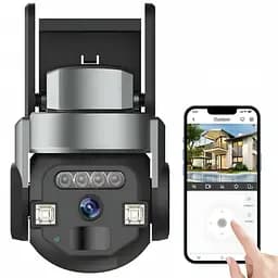 Камера відеоспостереження зовнішня камера вулична чорна WIFI OUTDOOR Q-812 FULL-HD 5Mp - мініатюра 2