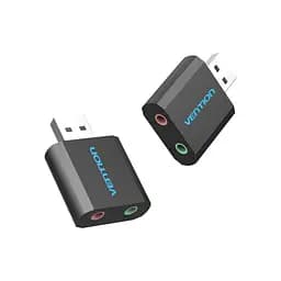 Звукова плата Vention Audio USB 2х3,5mm jack Metal (VAB-S17-B) - мініатюра 3