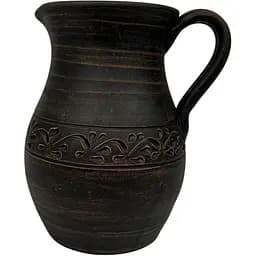Кувшин молоченная керамика Декор с ручкой высота 19 см 1.5 л Украинская глиняная посуда