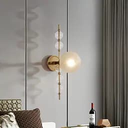 Сучасний лінійний латунний бра у стилі Постмодерн Арт. WBM 48/1 Line F