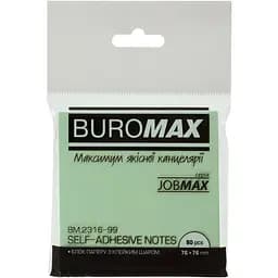 Блок паперу для нотаток Buromax Jobmax Pastel з клейким шаром 76х76 мм 80 аркушів в асортименті (BM.2316-99) - мініатюра 4