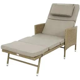 Садовий шезлонг Di Volio Breso з ротангу бежевий