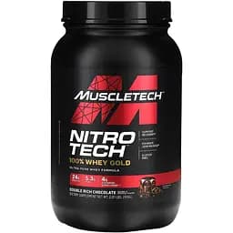 Протеин MuscleTech Nitro Tech 100% Whey Gold Double Rich Chocolate 908 г