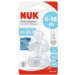 Соска силіконова Nuk First Choice Plus Flow Control L розмір 2 (3952774)