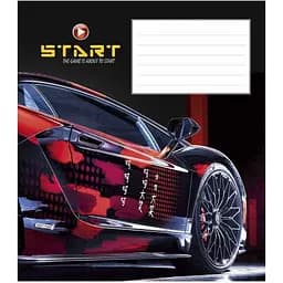 Тетрадь ученическая Школярик Start the game, в косую линию, 12 листов, ВД-лак, 30 шт. (012-3231C)