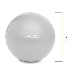 М'яч для фітнесу (фітбол) Cornix 85 см Anti-Burst Silver XR-0368 - мініатюра 5