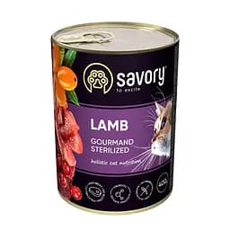 Влажный корм Savory для стерилизованных кошек, с ягненком, 400 г