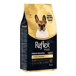Полноценный и сбалансированный сухой корм Reflex Plus для собак породы французский бульдог 8 кг
