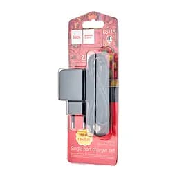 Мережевий зарядний пристрій Hoco CS11A Ocean single port charger set (iP) (EU) Чорний - мініатюра 2