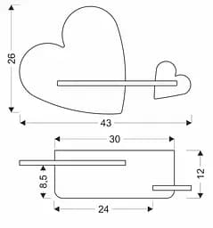Настінний світильник Candellux 21-84552 Heart - мініатюра 3