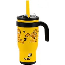 Термокружка Kite Garfield з трубочкою 530 мл (GF25-1266)