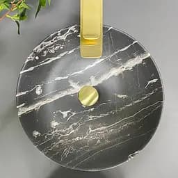 Умивальник VBI Amalfi black onyx matt накладний VBI-013403, Чорний матовий - мініатюра 5