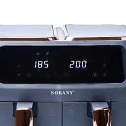 Аерогриль-фритюрниця SOKANY SK-ZG-8030 на 8 літрів 2 контейнери з таймером, сірий
 - мініатюра 4